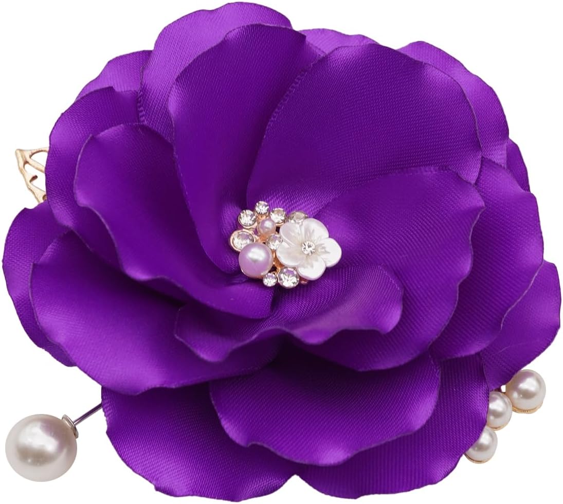Fabric Flower Brooch Pin for Handmade Gift Ideas and More