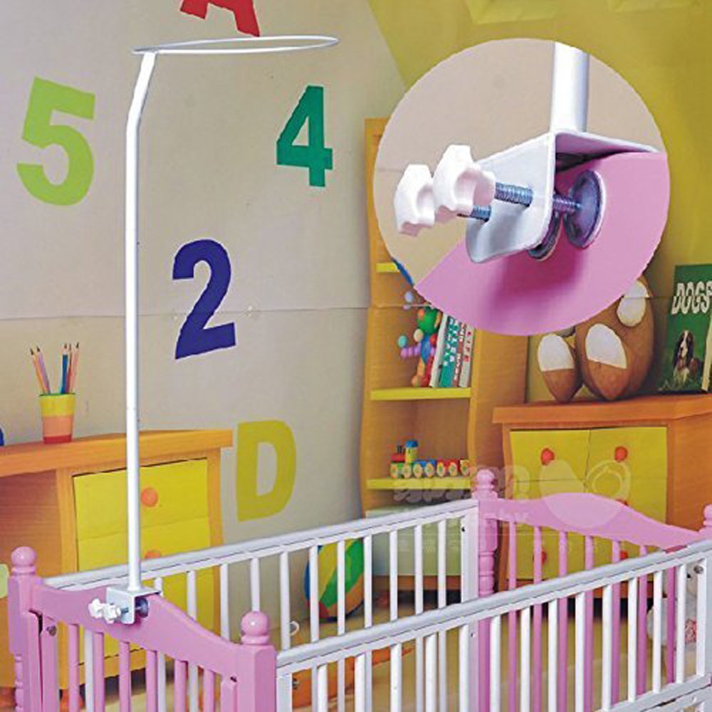 CdyBox Crib Canopy Holder Adjustable Clip-On Stand for Mosquito Net