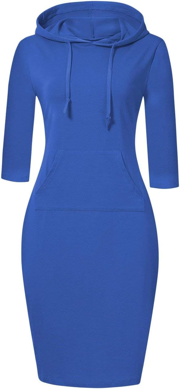 MISSKY Womens Casual Hoodie Dress for Leisure and Sport Activities