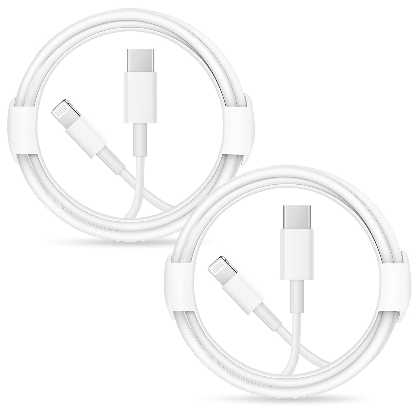 Fast Charge iPhone14/13/12 Pro - 2-Pack Lightning Type C Cable