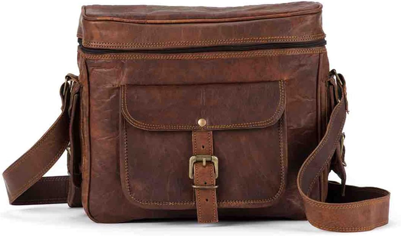 Handmade Leather Camera Satchel | Vintage Style Photographer Bag