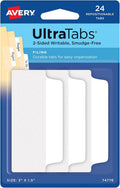 Avery Filing Ultra Tabs 3 in x 1.5 in - Repositionable Index Tabs