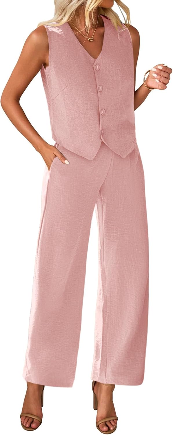 KIRUNDO Womens Two Piece Outfits Summer Fashion Set for Style