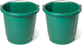 3 Gallon Flat Back Heated Bucket 2-Pack - Keeps Water From Freezing