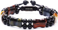 Protection Crystals Mens Bracelet Tiger Eye - Handcrafted Multicolored