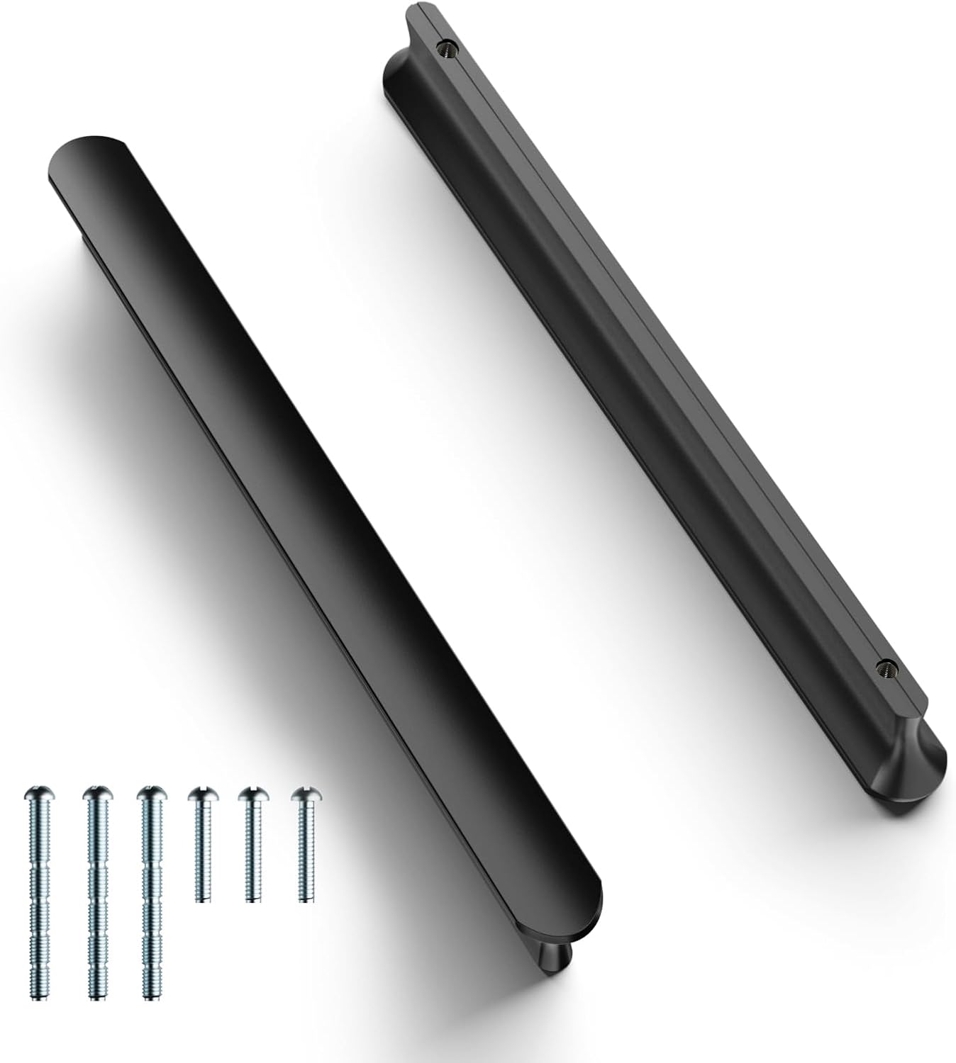 Elegant Matte Black Cabinet Pulls for Kitchen & Bathroom Use