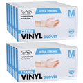 ForPro Disposable Vinyl Gloves Clear Medium - Industrial Grade, Food