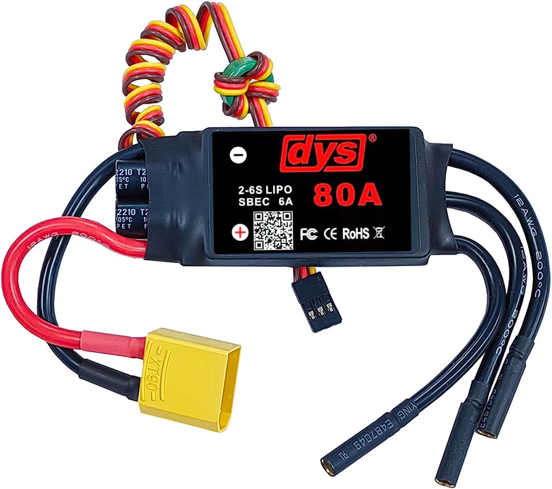 DYS 80A Brushless ESC with 5V/6A SBEC for RC Aircraft