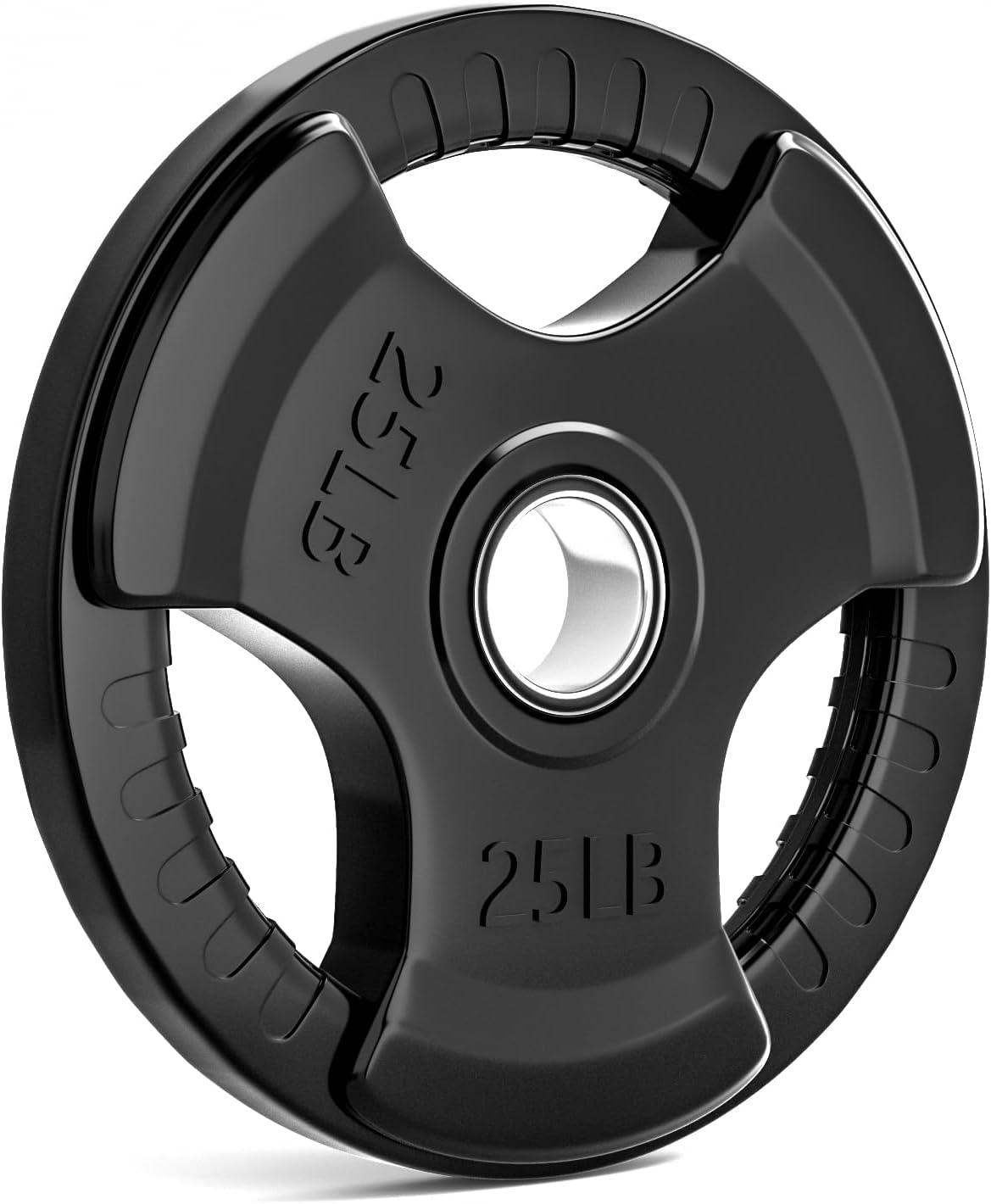 LIONSCOOL 2-Inch Rubber Olympic Grip Weight Plates for Strength