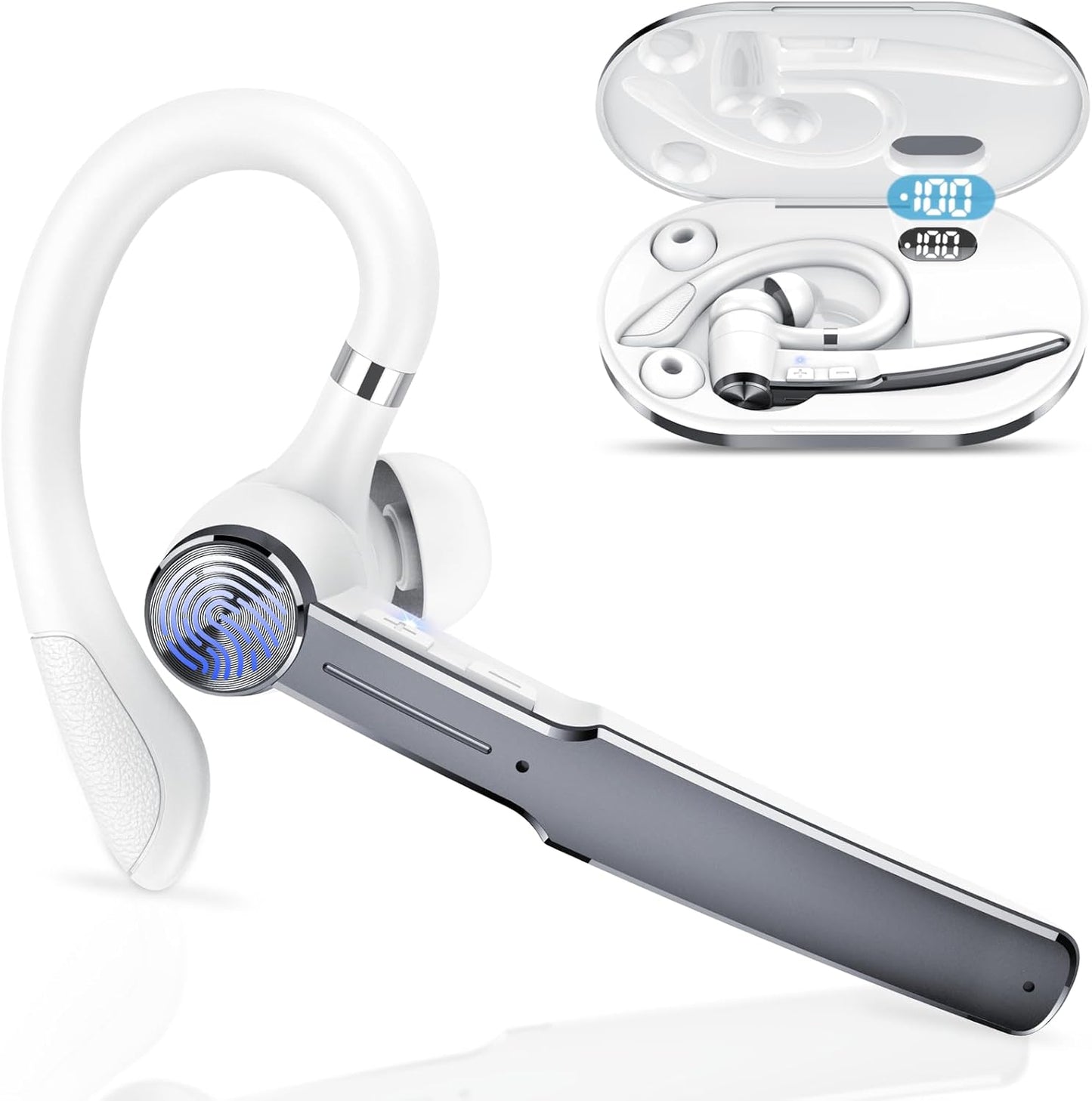 110H Talking Time Bluetooth Earpiece - Crystal Clear Calls!