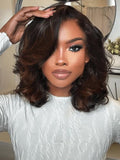 10 in Loose Wavy Short Bob Wig Chestnut Brown - Natural Look