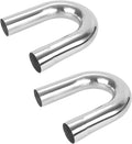 A-KARCK U Bend Exhaust Pipe 2.5 OD 2 Pack - Smooth Mandrel Flow