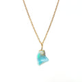Natural Opal Nugget Pendant Necklace - Dainty 925 Sterling Silver