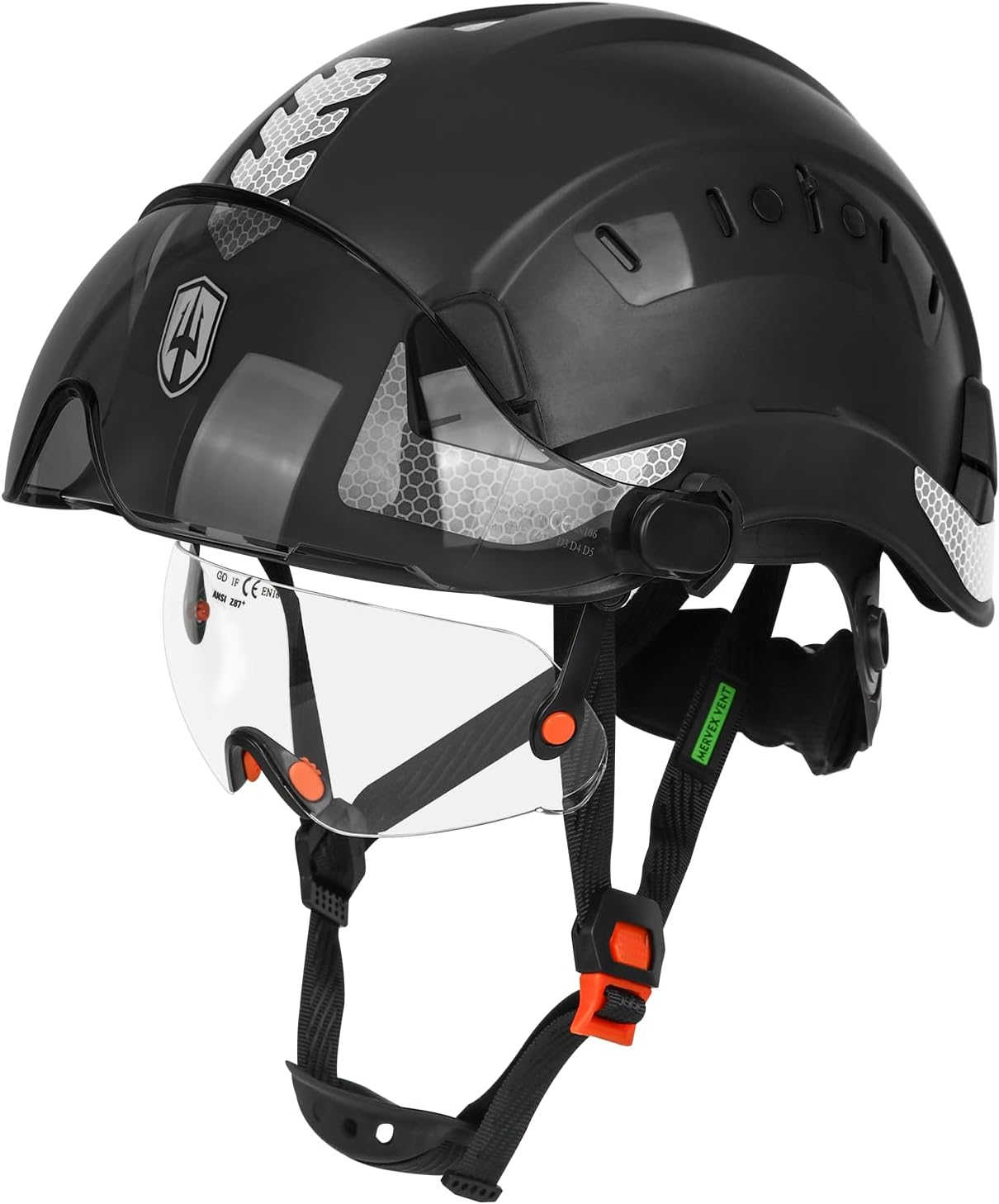 GREEN DEVIL Construction Safety Helmet with Visor and Glasses