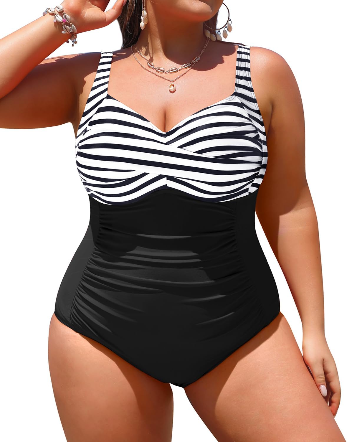 Yonique Plus Size One Piece Swimsuits for Tummy Control