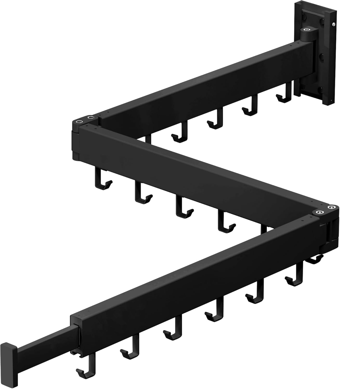 Space-Saving Wall Mounted Drying Rack - Black