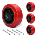 5 Inch Polyurethane Caster Wheels with Double Roller Bearing - Heavy