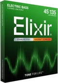 Elixir Strings Stainless Steel 5-String Bass Strings Light/Medium