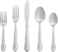 Rose Monogrammed 46-Piece Flatware Set J - Full Service for 8