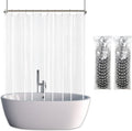YISURE Extra Wide Clawfoot Tub Shower Curtain