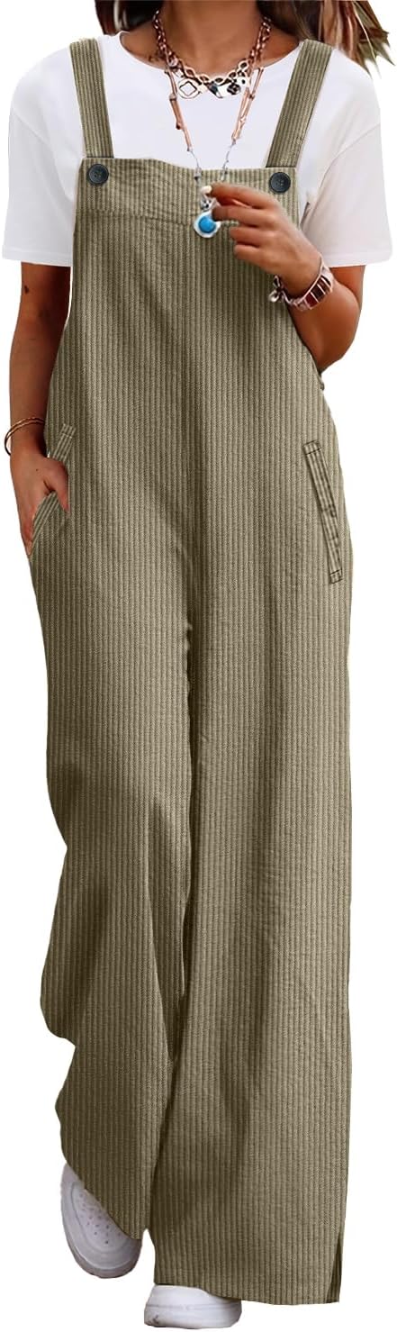 Stylish YESNO Women's Casual Corduroy Overalls for Every Occasion