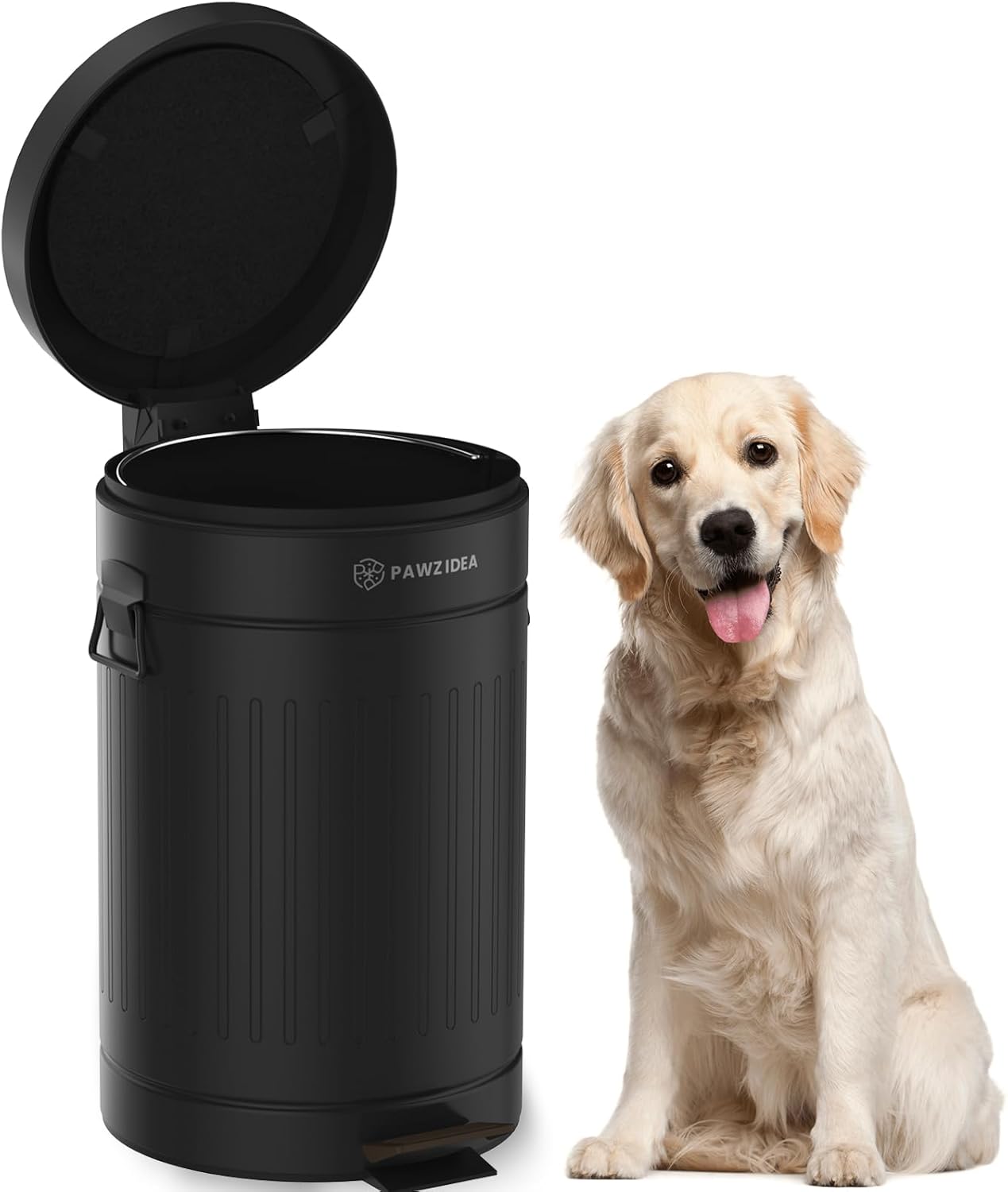 PAWZIDEA Dog Poop Trash Can with Odor Control for Outdoors