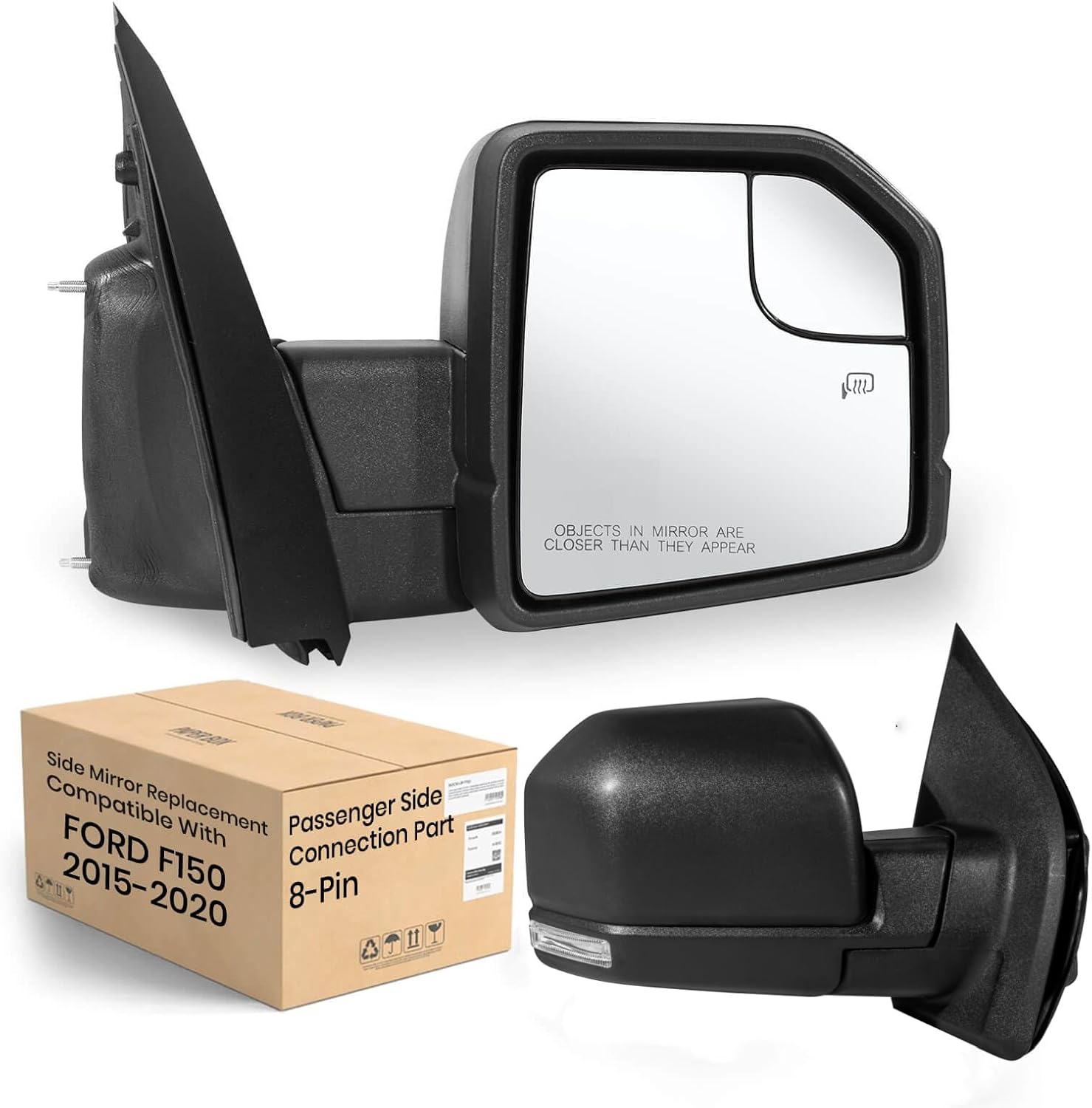 Right Passenger Side Mirror for 2015-2020 Ford F150 with Features