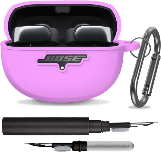 Shockproof Silicone Case for Bose Earbuds + Cleaner Kit - Purple