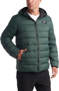 Men's Quilted Puffer Windbreaker Jacket - Packable Warm Coat