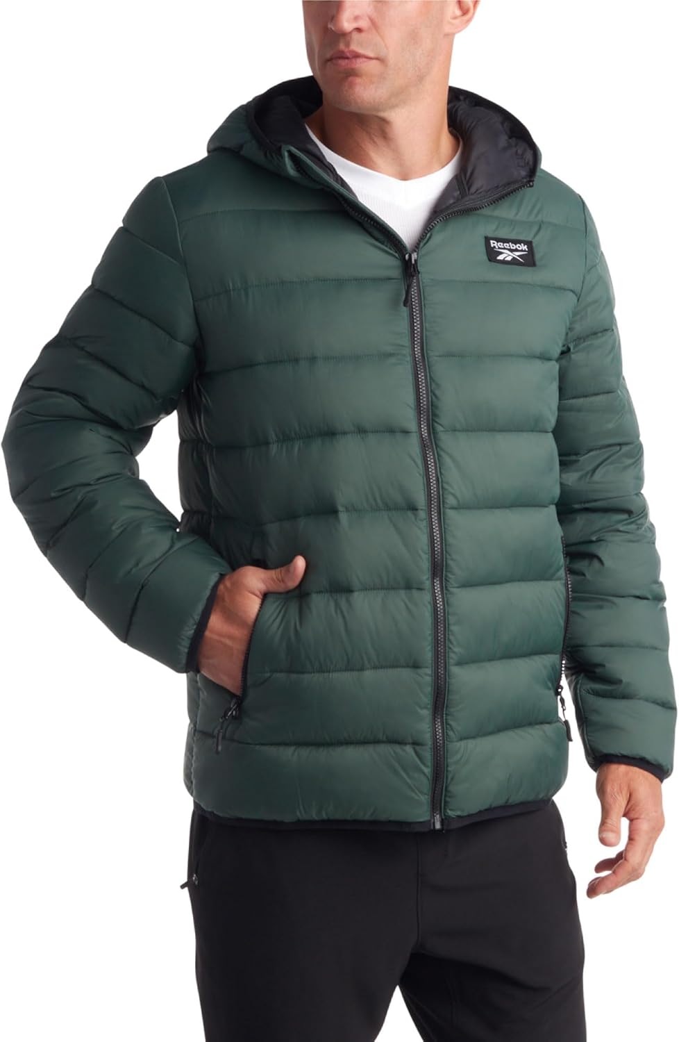 Reebok Mens Puffer Jacket - Lightweight Insulated Winter Coat