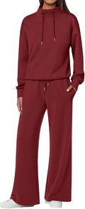 Womens 2 Piece Sweatsuit Set - Comfortable Loose Fit Lounge Tracksuit