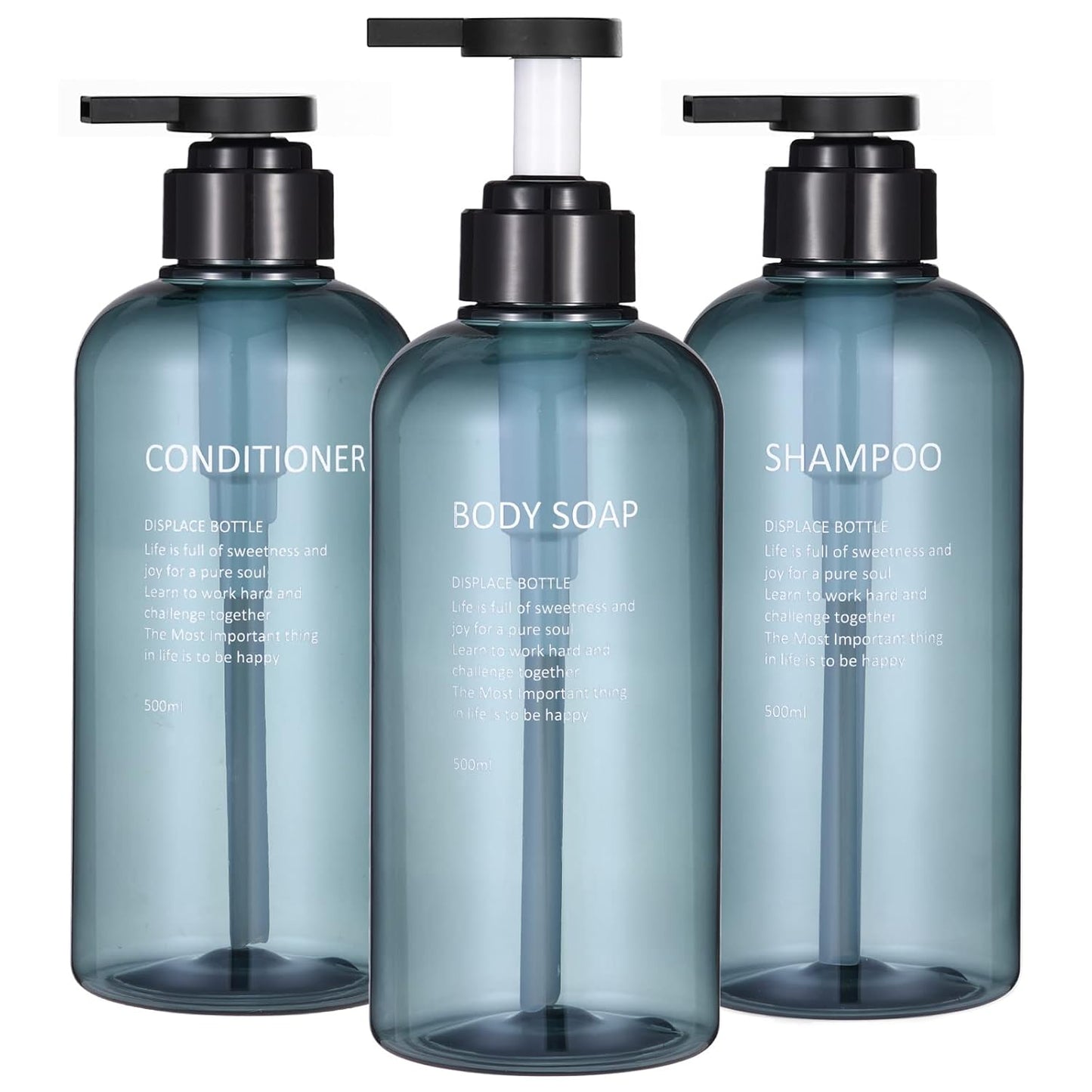 3-Pack Refillable Shower Dispenser Set by Akalin