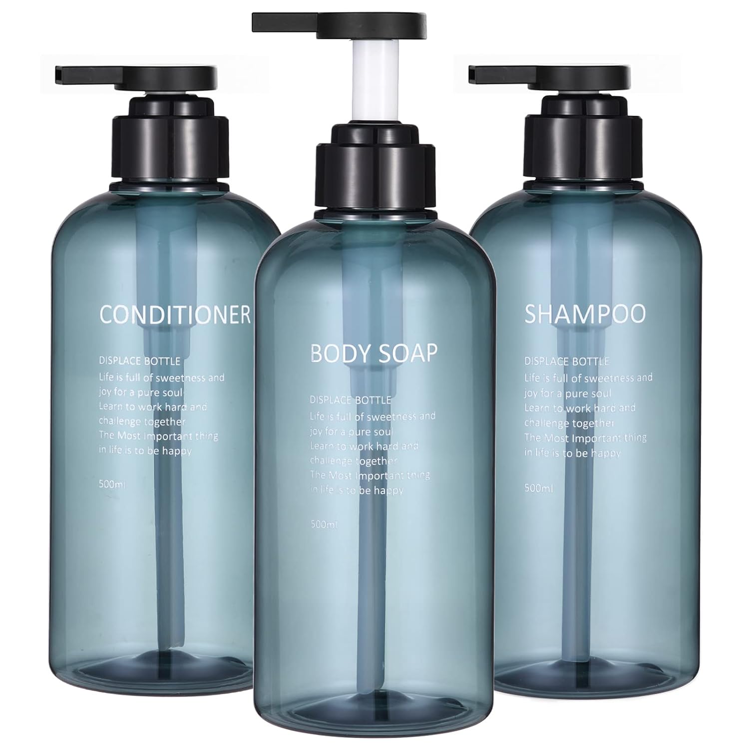 3-Pack Refillable Shower Dispenser Set by Akalin
