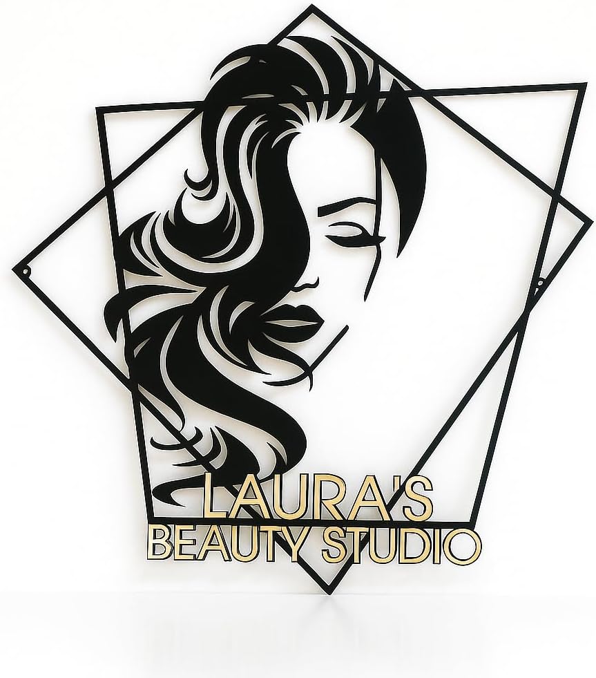 Personalized Beauty Studio Sign for Hair Stylist Decor