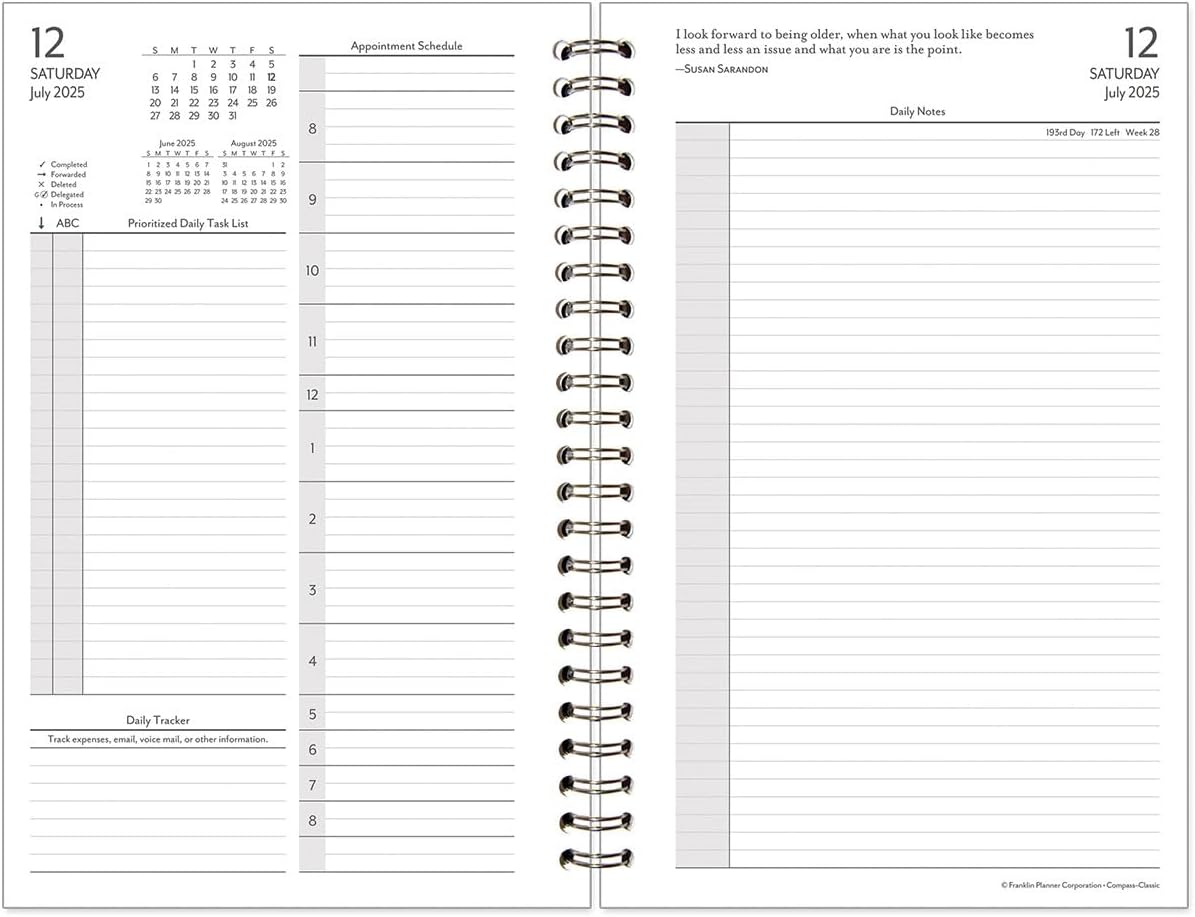 Compass Two Page Per Day Planner for Effective Daily Planning