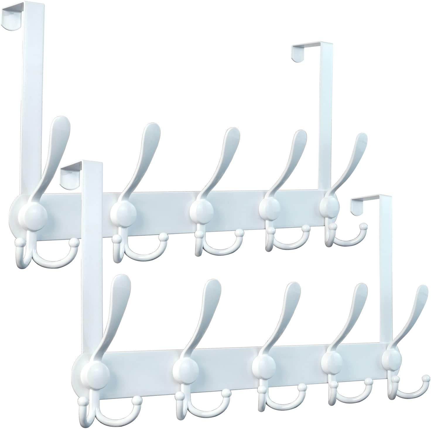 Encozy Over The Door Hooks for Hanging Clothes and Towels