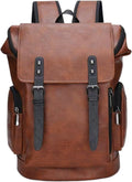 PU Leather Casual Backpack for Travel and College Work