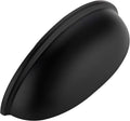 3 in Drawer Pulls 25 Pack Flat Black Cabinet Cup Pulls - Durable