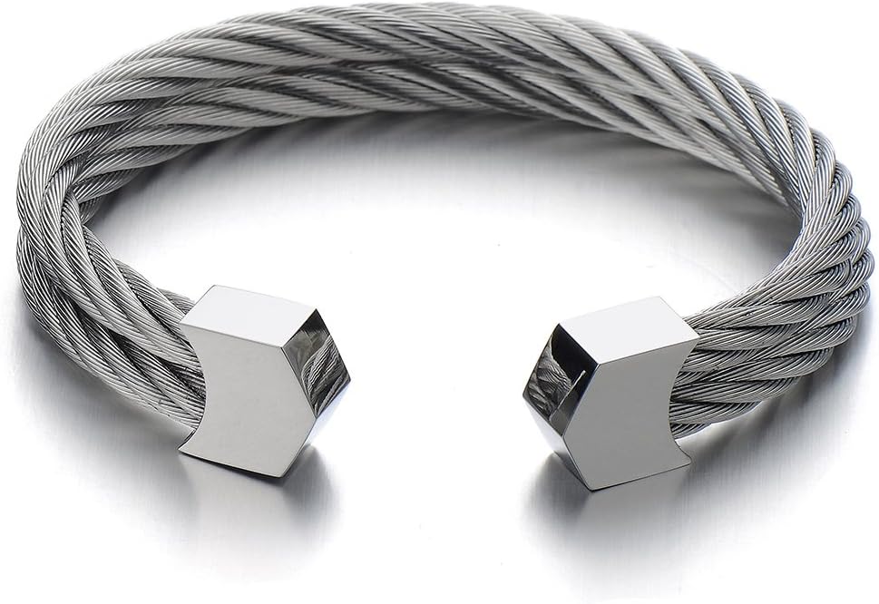 Adjustable Stainless Steel Cuff Bracelet
