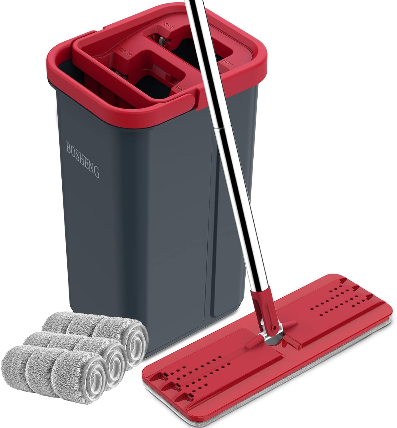 Hands-Free Mop and Bucket Set for Effortless Floor Cleaning