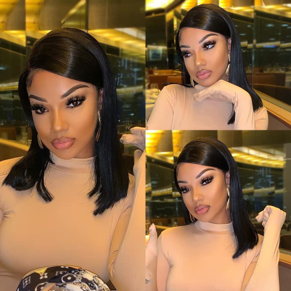 13x6 Lace Front Wigs Human Hair Bob Wig for Stylish Women