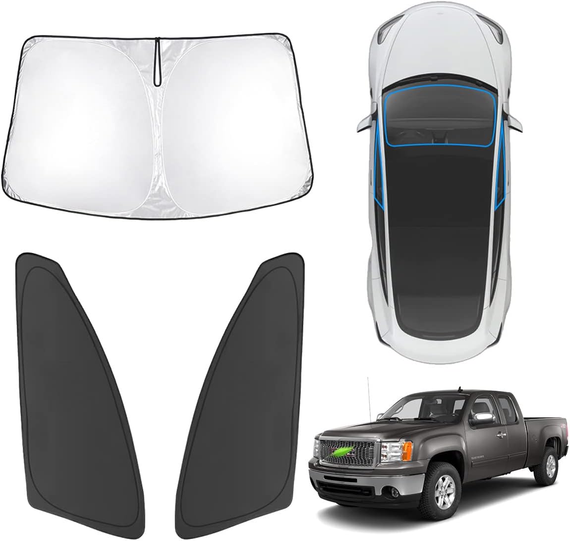 Custom-Fit Windshield Sun Shade for 2007-2013 Chevy Silverado
