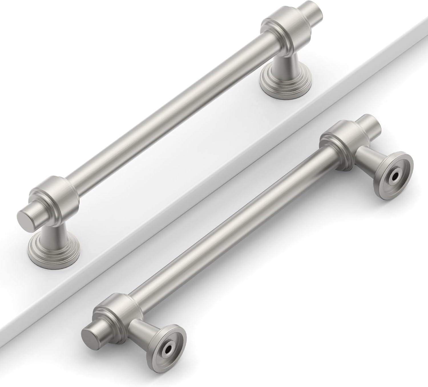 10 Pack 5in Brushed Satin Nickel Cabinet Pulls for Kitchen