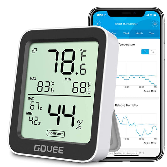 Govee Bluetooth Hygrometer Thermometer: Remote Control, Alerts