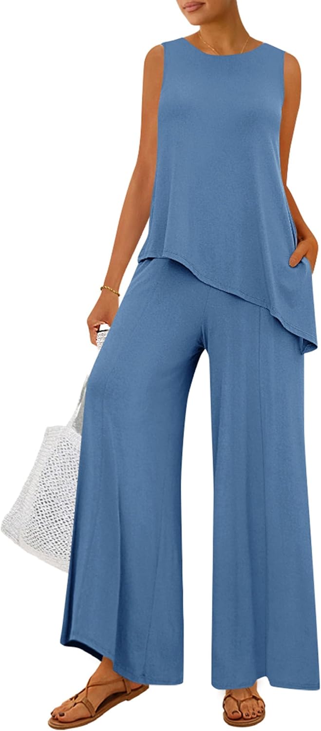 PRETTYGARDEN Women's Two Piece Matching Lounge Sets for Summer