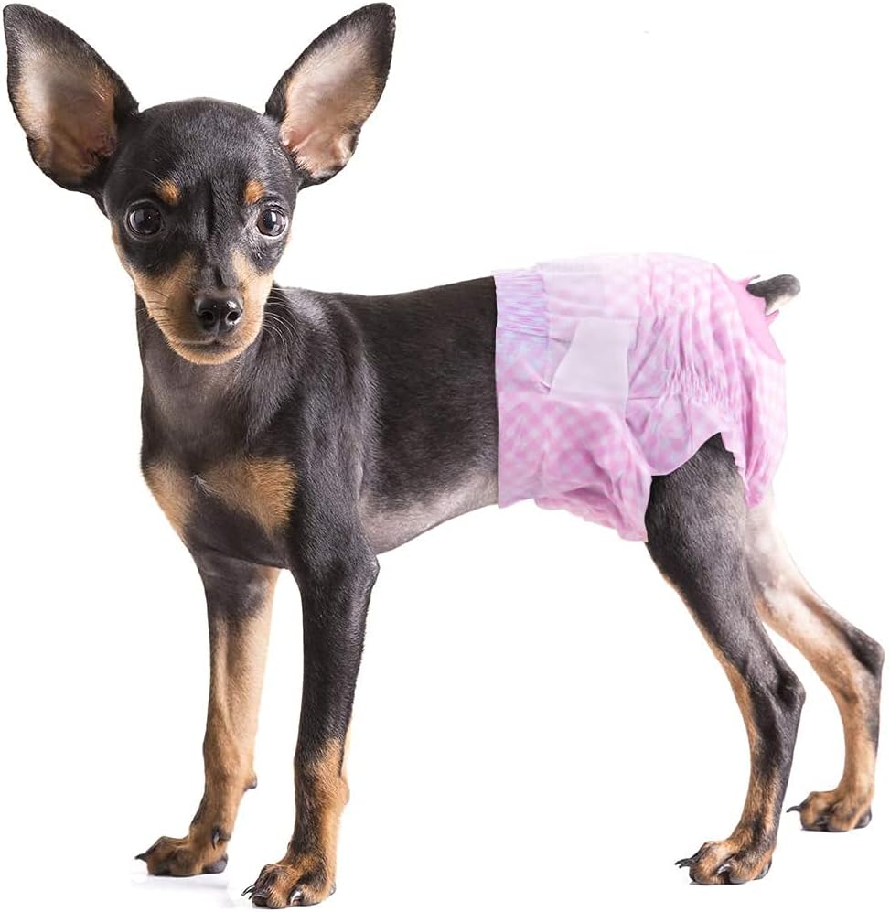 Adjustable Tail Hole Disposable Pet Diapers - 12pcs