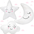 Moon Star Cloud Cushion Set - Soft Plush Nursery Pillows