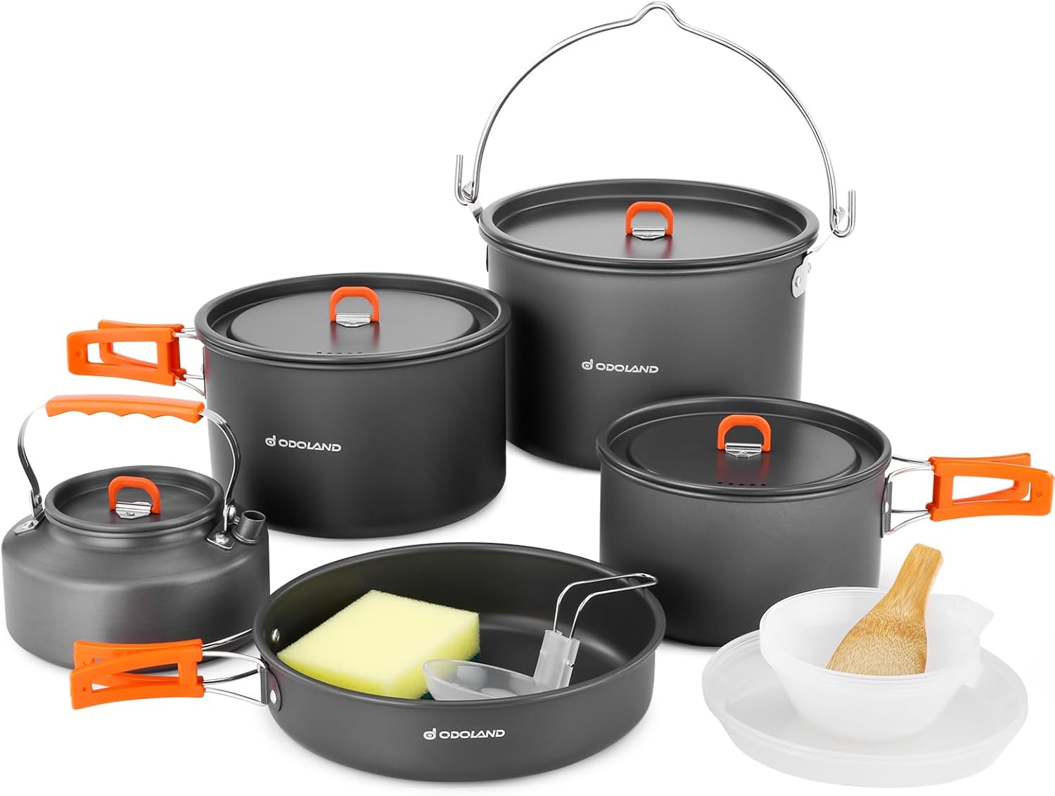 Odoland Large Camping Cookware Set - Outdoor Cooking Essential