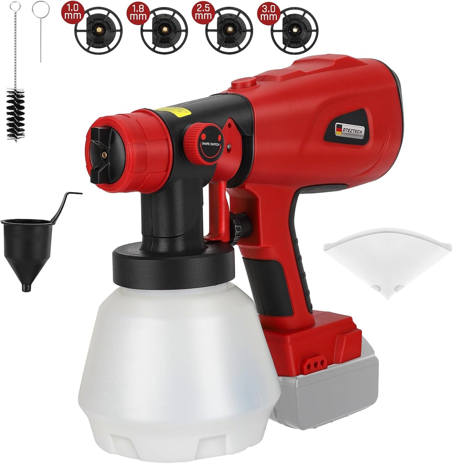 Paint Sprayer for Milwaukee 18V Battery - HVLP Spray Gun