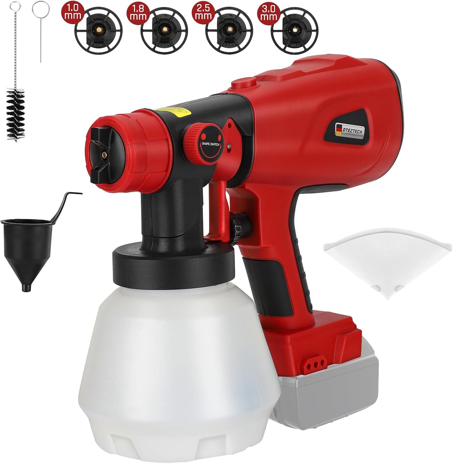 Paint Sprayer for Milwaukee 18V Battery - HVLP Spray Gun